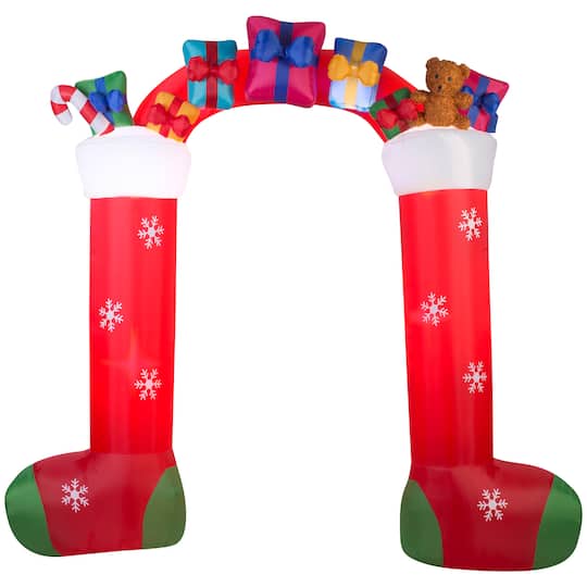 5Ft Airblown� Inflatable Christmas Stocking And Gift Archway By Gemmy Industries | Michaels�